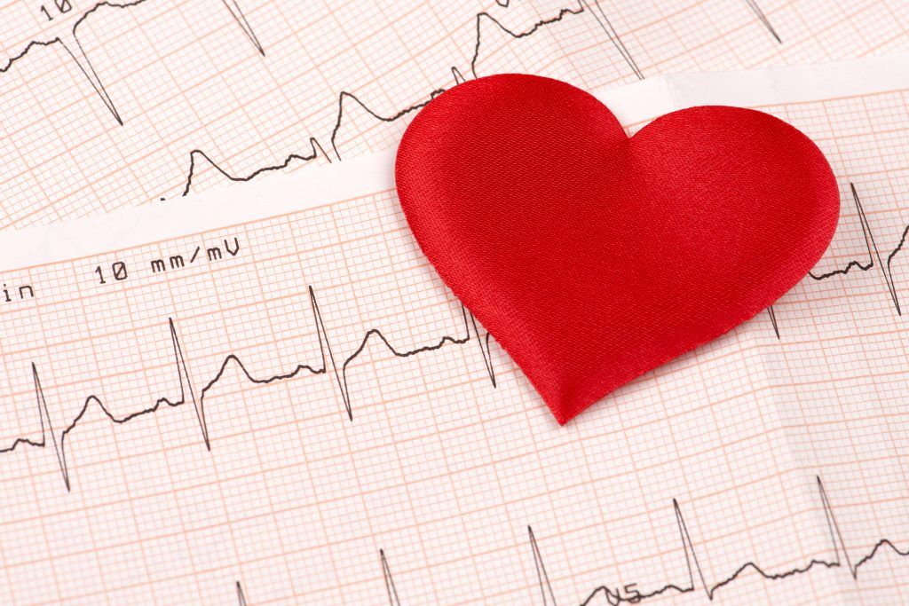 Cardiogram With Heart In Foreground