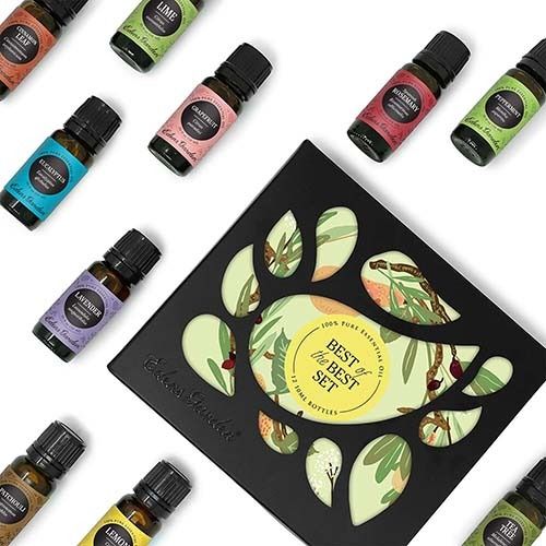 Edens Garden 12 Bottle Aromatherapy Set - Best Essential Oil Brands